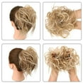 thumbnail image 3 of Luxtrada Tousled Updo Messy Bun Hair Piece Hair Extension Ponytail With Elastic Rubber Band Updo Extensions Hairpiece Synthetic Ponytail Extensions Scrunchies for Women (27T613#), 3 of 6