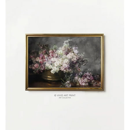 Floral Still Life Wall Art Matthiola Incana Vintage Home Decor Vivid Art Print Me-091 Wall Art Modern Wall Decor 8x12 UNFRAMED