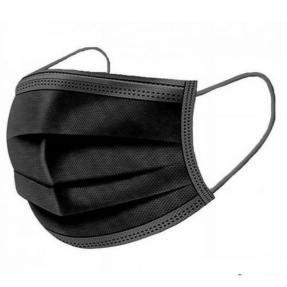 Face Masks, 3PLY Black [Case of 2000]