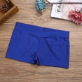 thumbnail image 6 of TiaoBug Kids Girls V Front Elastic Waistband Booty Shorts Hot Pants Sports Gymnastics Workout Bottoms Royal Blue 7-8, 6 of 7