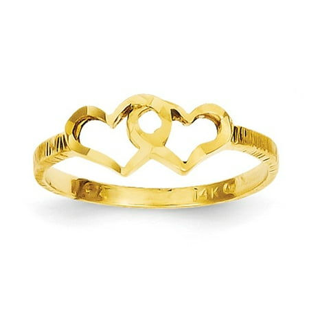 14k Yellow Gold Children's Heart Ring
