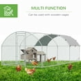 thumbnail image 4 of PawHut Metal Chicken Coop Walk-in Enclosure with Cover 9.2' x 18.7' x 6.5', 4 of 9