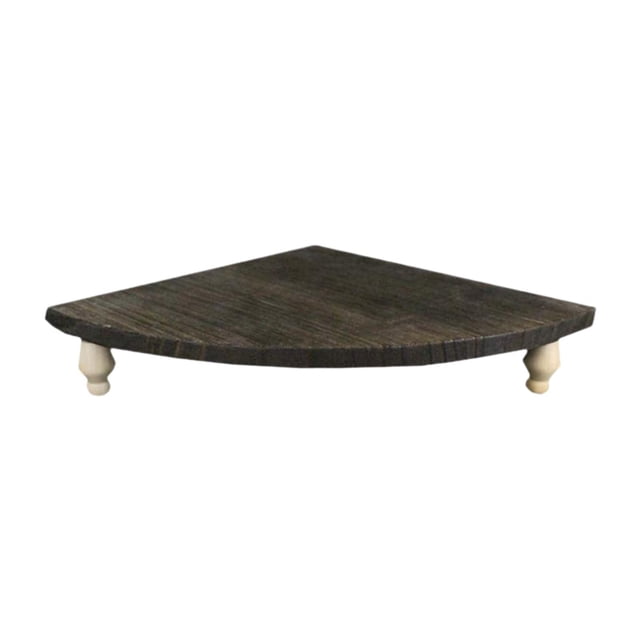 Estante de esquina de madera, estante de exhibición, pedestal, soporte, elevador de madera decorativo, organizador Marrón oscuro
