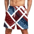 thumbnail image 2 of Mens 250 Anniversary USA Shorts Elastic Waist Drawstring Patriotic Shorts Casual Loose Fit Summer Beach Shorts with Pockets, 2 of 4