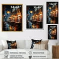 thumbnail image 4 of Designart "Jazz Serenade Nighttime Melodies IV" Fashion Framed Wall Art - Modern Orange Jukeboxes Entryway Framed Wall Art, 4 of 6