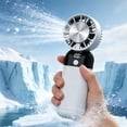 thumbnail image 4 of Portable Handheld Fan | USB Rechargeable Personal Fan with Digital Display | 3 Speed Mini Desk Fan for Travel, Office & Outdoor Use | Compact Standable Fan with Turbine Blades, 4 of 6