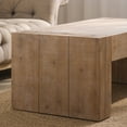 thumbnail image 3 of GZXS 49" Modern Wood Coffee Table, Farmhouse Rectangular Accent Center Table for Living Room – Natural Finish, 3 of 6