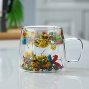 Clearance! Tswift Double Wall Glass Coffee Mugs Clear Cups for Cappuccino Tea Espresso Latte Hot Beverages Glasses Birthday Gifts for Women Her
