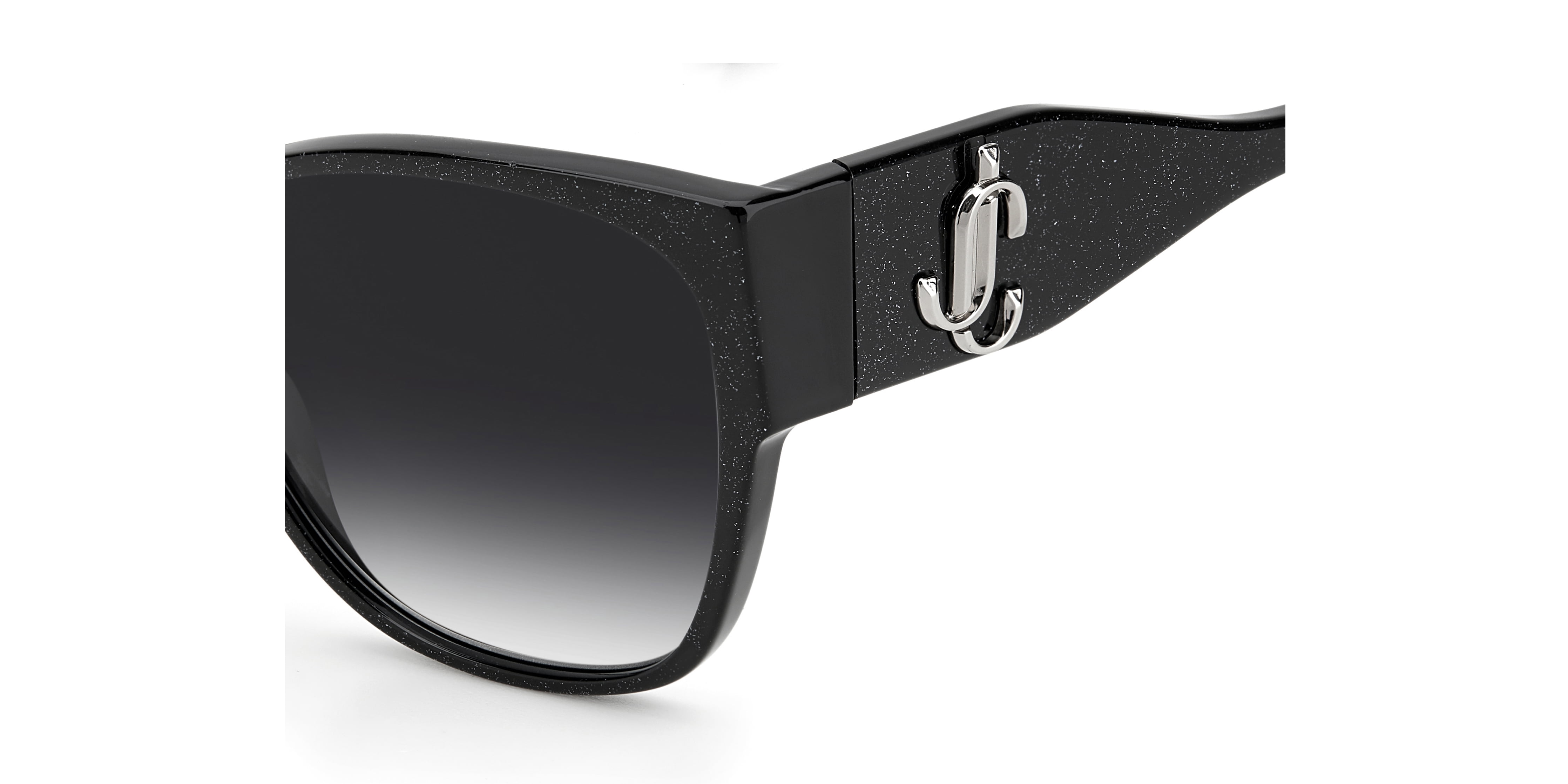 NWT [Jimmy Choo] SHAY Glitter Black Women’s Sunglasses with Case Amazon.com: JIMMY CHOO Square Sunglasses Sammi/G 8079O Black  main image 4