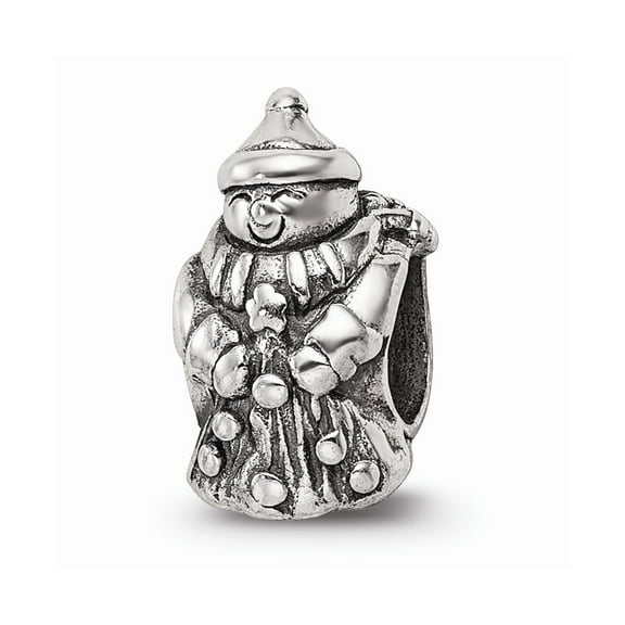 925 Sterling Silver Reflections Snowman Bead; for Adults and Teens; for Women and Men