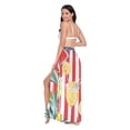 thumbnail image 3 of FORMRS Womens Beach Sarong Semi-Sheer Bikini Wrap Skirt Swimsuit Cover-ups, White Striped Lemon, 3 of 7