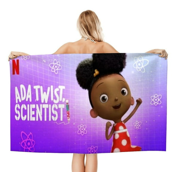 Ada Twist, Scientist Gifts Beach Towel for Women Girl Birthday Inspired Fan Bath Outdoor Music Lover