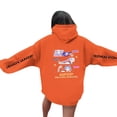 thumbnail image 3 of Moonsky Sudadera con capucha de moda para mujer de la cantante pop Dem/0n HUNTR/X con jersey corto, suave y cómoda, top de manga larga para uso informal en primavera, otoño e invierno. (Azafrán 2XL), 3 of 4