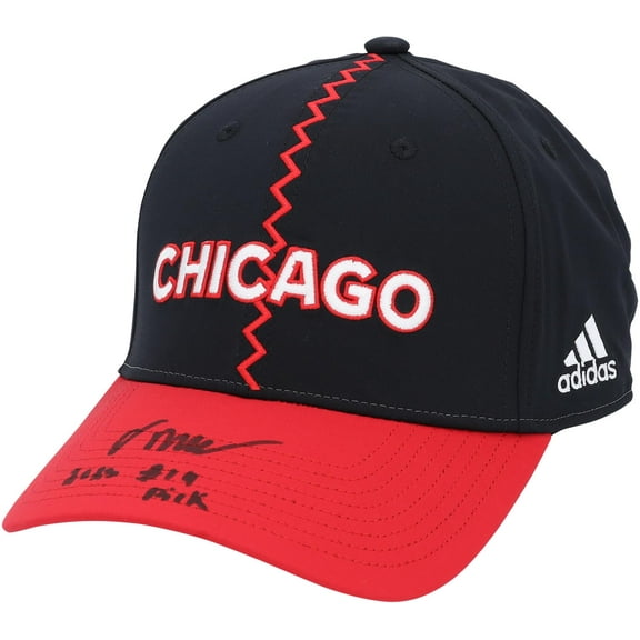 Oliver Moore Chicago Blackhawks Autographed 2023 NHL Reverse Retro Cap with "2023 #19 Pick" Inscription - Fanatics Authentic Certified