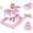 Pink Print, variant on PRVAETU Baby Walker & Activity Center W/ Music & Lights,3 Adjustable Height, Anti-Rollover & Foldable for Infant Boy and Girl 6-18 Months,Pink Print