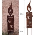 thumbnail image 2 of Velas para macetas - Adorno de jardín de metal - 20 cm - Óxido natural, 2 of 5