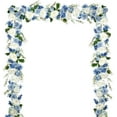 thumbnail image 1 of Guirnalda artificial de flores de peonía para Dearhouse de 6 pies por hebra (blanco y azul y azul oscuro), 1 of 7