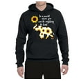 thumbnail image 2 of In A World Where You Can Be Anything Be Kind Inspirational/Christian Unisex Graphic Hoodie Sweatshirt, Black, Small, 2 of 3