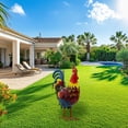thumbnail image 3 of DAMAI Metal Rooster Yard Art Statue - 16 In Outdoor Chicken Statue Decoration For Patio Lawn Garden, 3D Rooster Garden Statues, Chicken Yard Art Sculpture Outdoor Figurines, Metal Chicken Decor, 3 of 7