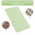 thumbnail image 4 of Semfri Bath Tub Shower Mat 30 x 17 inch Extra Soft TPE Non Slip Bath Tub Mats Shower Mats with Drain Holes and Suction Cups for Smooth/Non-Textured Tubs Green, 4 of 7