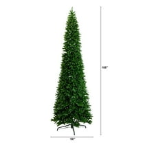 Nearly Natural 14ft. Artificial Slim Green Mountain Pine Christmas Tree