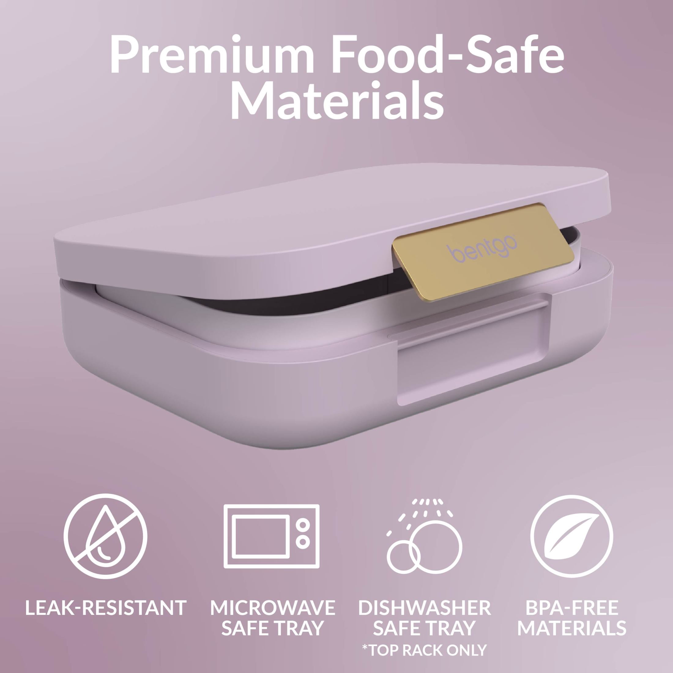 Bentgo Modern - Adult & Teen Bento Lunch Box; 3-4 Compartments, Leak-Resistant, 5.5 Cup Capacity/44 fl oz, Improved Locking Clips, Reusable, BPA-Free, Dishwasher/Microwave Safe Tray (Orchid)