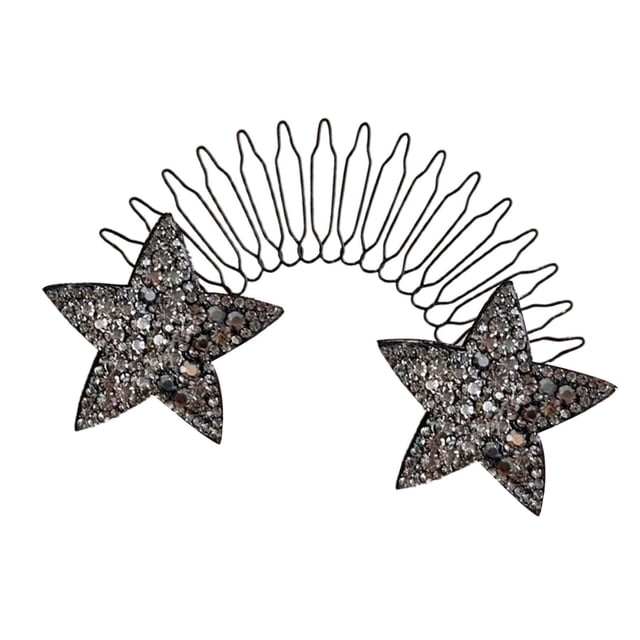 Peine para pinzas de pelo, fijador de acabado, horquillas con diamantes de imitación para sujetar el flequillo de las niñas Negro