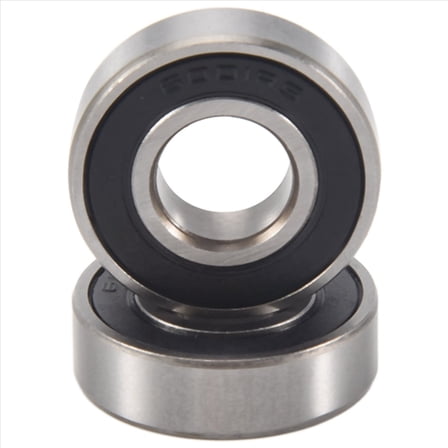 2 Pieces Ball Bearing 6001Rs 28mm X 12mm X 8mm Scooter,2 x Groove Ball Bearing Wheel,silver, black