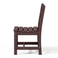 thumbnail image 6 of WestinTrends Ashore Outdoor HDPE Patio Classic Armless Dining Side Chair, Dark Brown, 6 of 9