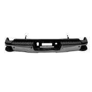 REAR STEP BUMPER ASSEMBLY; FOR 2500/3500 SERIES; CHROME; WITH PARK ASSIST SENSOR HOLES; WITHOUT WIRING/SENSORS; SINGLE REAR WHEEL DRIVE