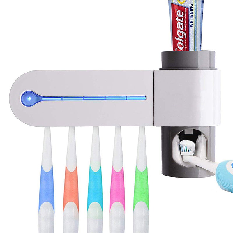 UV Toothbrush Holder Battery Operated and Dispenser Wall Mounted Sterilizer