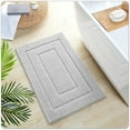 thumbnail image 4 of OEAKAY Bathroom Rug, Ultra Soft Absorbent Bath Rug for Bathroom, Premium Microfiber Shag Bath Mat, Non-Slip Bath Rug Machine Washable (16"x24", Light Gray), 4 of 7
