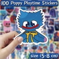 thumbnail image 2 of Pegatina Poppy Playtime - 100 Piezas Pegatinas Temáticas Huggy Wuggy Niños, Pegatinas Kissy Missy Para Computadora Portátil, Juego De Terror Vinilo Impermeable Estético Stick, 2 of 5