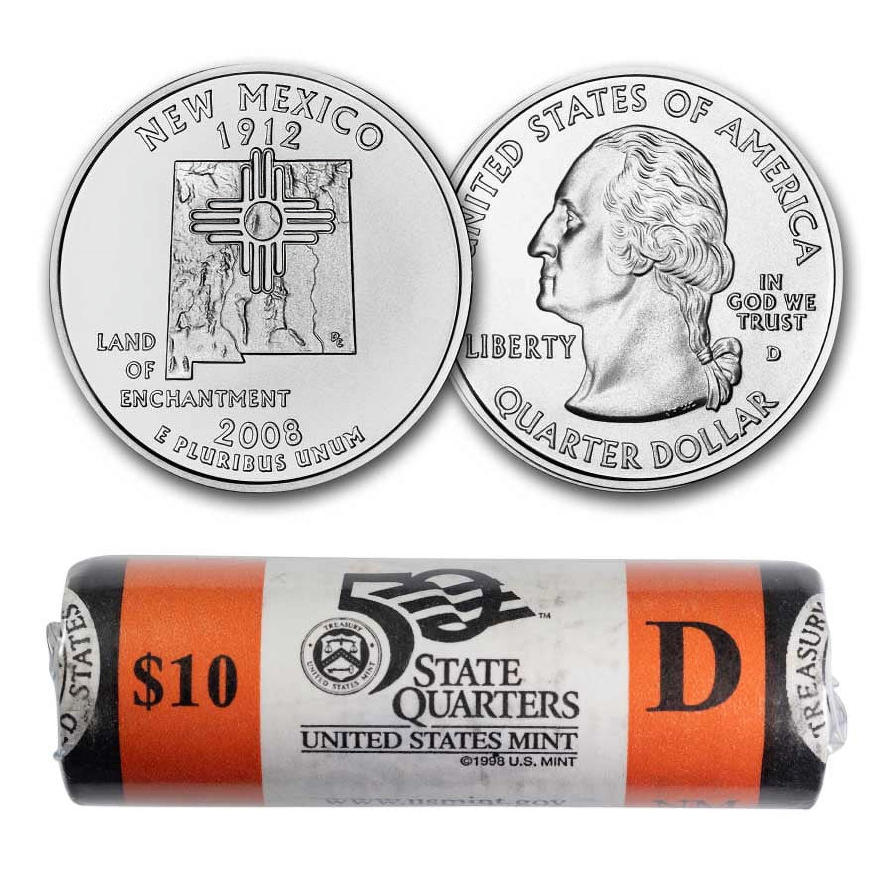 【新品未使用】2007年発行 ユタ州Quarter 1 バンク•ロール 1/4 dollar 2007 - Utah, USA - uCoin.net