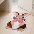 thumbnail image 4 of Easter Bunny Flocked Bathroom Rug Plush Absorbent Mat Non Slip Carpet for Bedroom Living Room Soft Fluffy Door Mat Holiday Spring Home Decor 19.7X31.5 Inches, 4 of 6