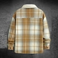 thumbnail image 5 of Donemore Men's Checkered Fleece Coat Loose Fit Button-Down Collar Long Sleeve Pocket Jacket Fall Winter Casual, 5 of 5
