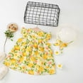 thumbnail image 4 of IROINNID Toddler Girl's Flying Sleeve Sundress Strapless Round Neck Floral Printed Casual Summer Dress with Bowknot 1-5Years, 4 of 8