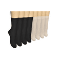 thumbnail image 1 of ELYFER Women's Premium Thin Cotton Dress Socks - 8 Pairs in Gift Box - Business or Casual Ultra Soft Lightweight Comfortable Breathable Seamless Toe Trouser Crew Socks for Women, 1 of 13