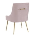 thumbnail image 3 of Beatrix Blush Velvet Side Chair with Gold Legs, 3 of 6