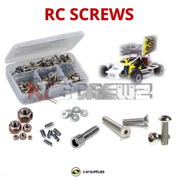 RCScrewZ Stainless Steel Screw Kit cus005 for Custom Works Enforcer GSX Nitro 1/10 2WD Sprint | SET