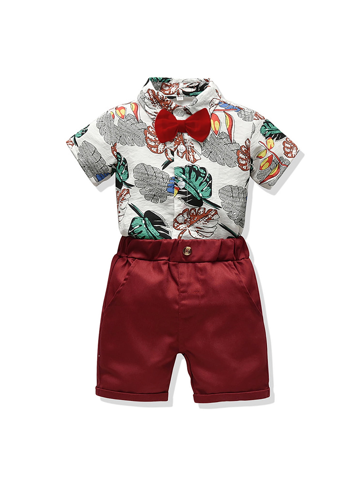 Baby Boy Clothes Set Summer Formal T-Shirt Short Sleeve+Short Pants Suit 