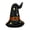 A, variant on B Glowing Halloween Ceramic Pumpkin Night Light Witch Hat Hollow Out Candle Statue Tabletop Decor For Fall Holiday