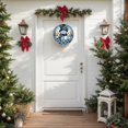thumbnail image 4 of Letrero de madera redondo Fiudx con forma de muñeco de nieve para puerta de Navidad, 4 of 7