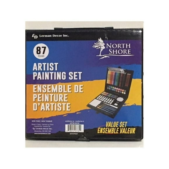 North Shore Ensemble de peinture d'artiste de 87 pièces Ensemble de peinture d'artiste de 87 pièces