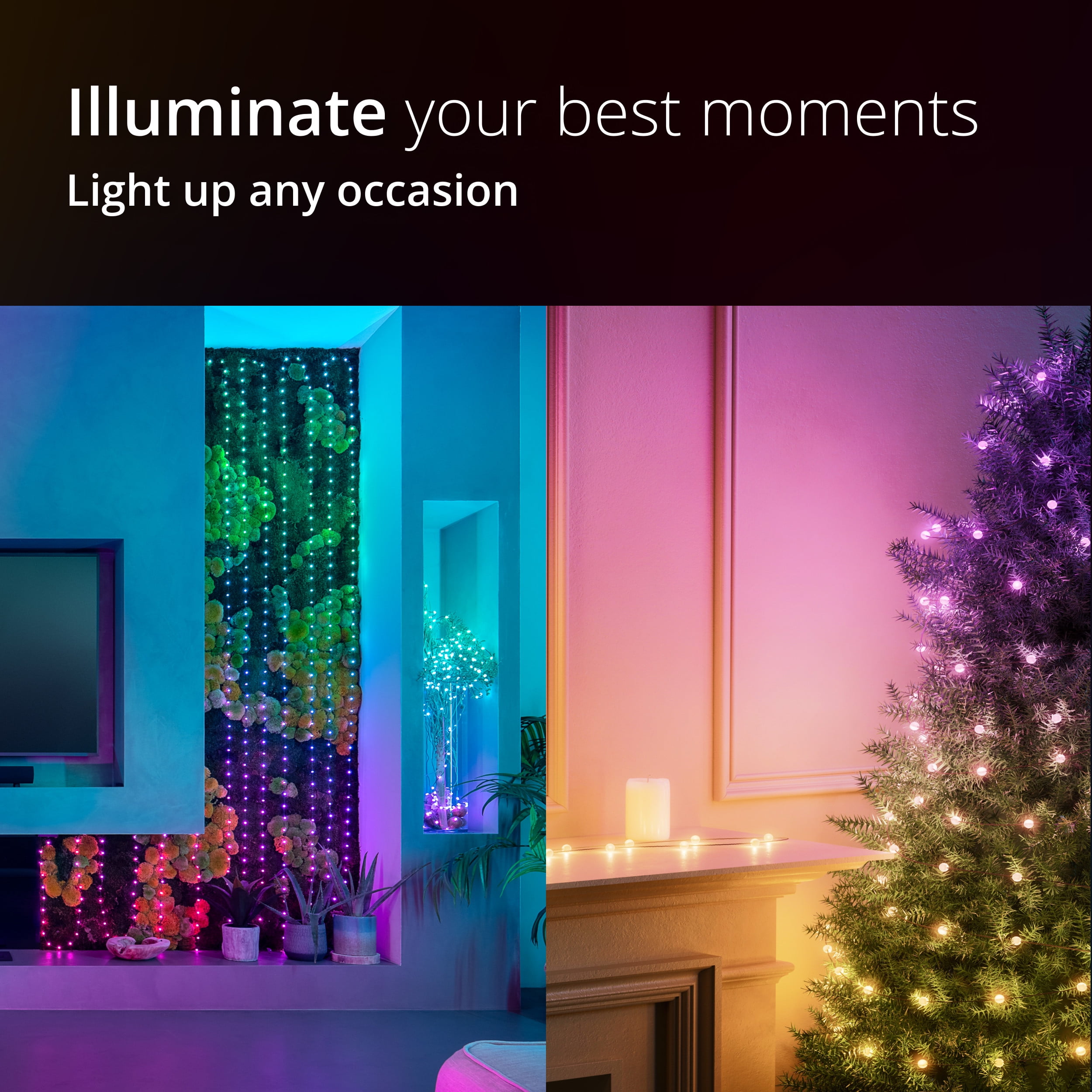 Twinkly Strings USB-C – 100 Pearl-Shaped RGB Multicolor LEDs, USB-C, 20 feet