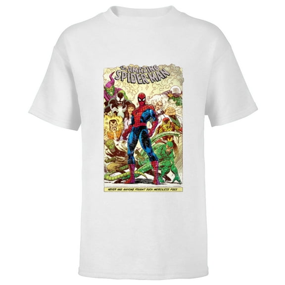 Marvel The Amazing Spider-Man Comic - Short Sleeve T-Shirt for Kids -Customized-White