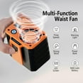 thumbnail image 3 of Outdoor 4 In 1 Function USB Waist Fan Belt Fan Clip On Personal Necklace Cooling Work Clothes Fan,3 Speed,9000 mAh,Strong Airflow (Green), 3 of 9
