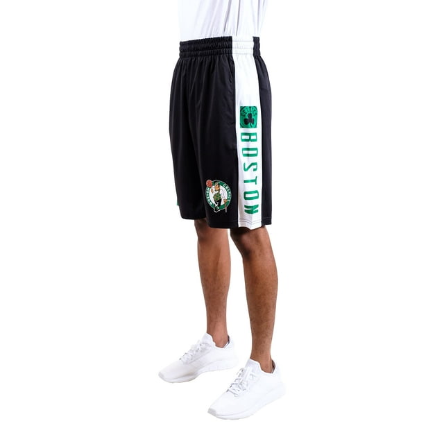 Ultra game NBA Boston celtics Mens Mesh Basketball Shorts, Black, Medium