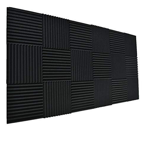 Paneles de pared Acoustic Wedge Studio Foam con absorción de sonido, paquete de 24