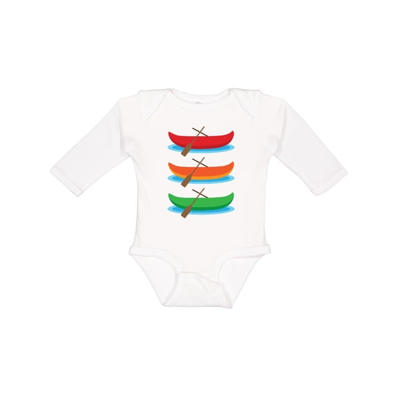 Inktastic Canoe Boating Canoeing Boys or Girls Long Sleeve Baby Bodysuit